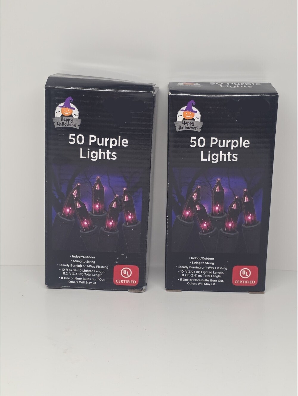 Halloween 50 Color String Lights – Purple – Indoor/Outdoor 2 Pack